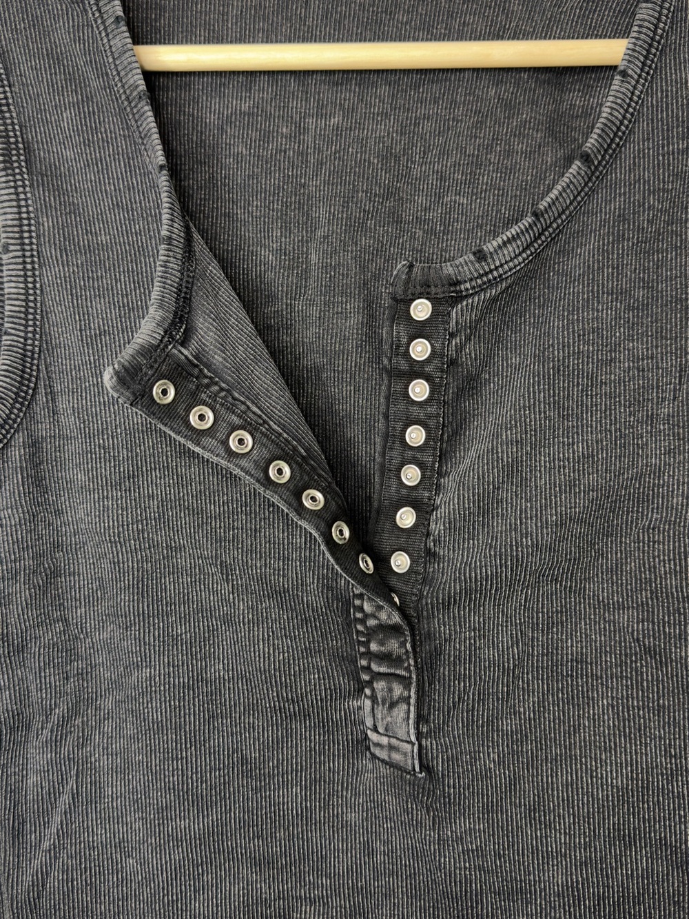 Zara Black Washed Ribbed Tank Top - Picture 5 of 5